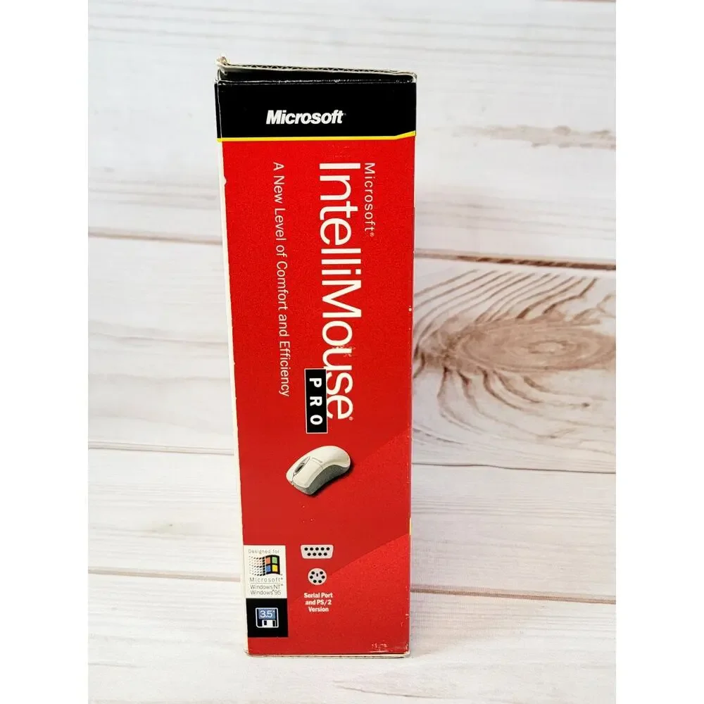 Microsoft IntelliMouse PRO for Windows 1998 Original Box, Manual & Receipt READ